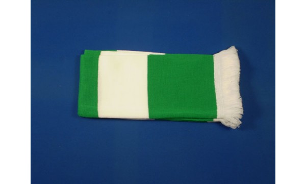 Green and White Bar Scarf